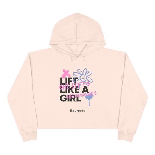 Crop Hoodie Femme "Lift Like A Girl"