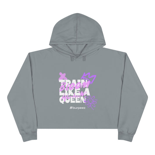 Crop hoodie Femme “Train Like a Queen”