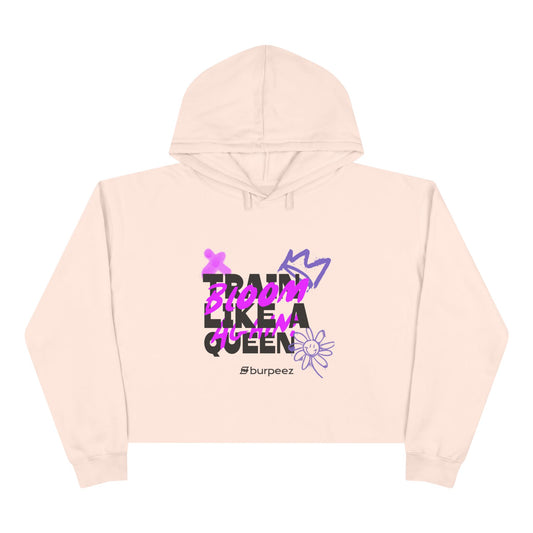 Crop hoodie Femme “Train Like a Queen”