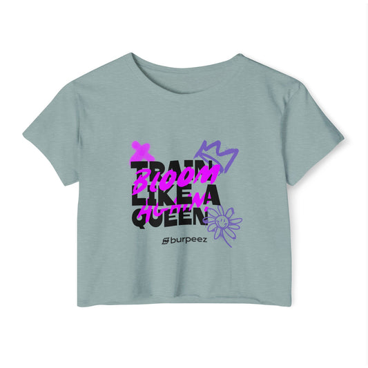 Crop top Femme “Train Like a Queen”
