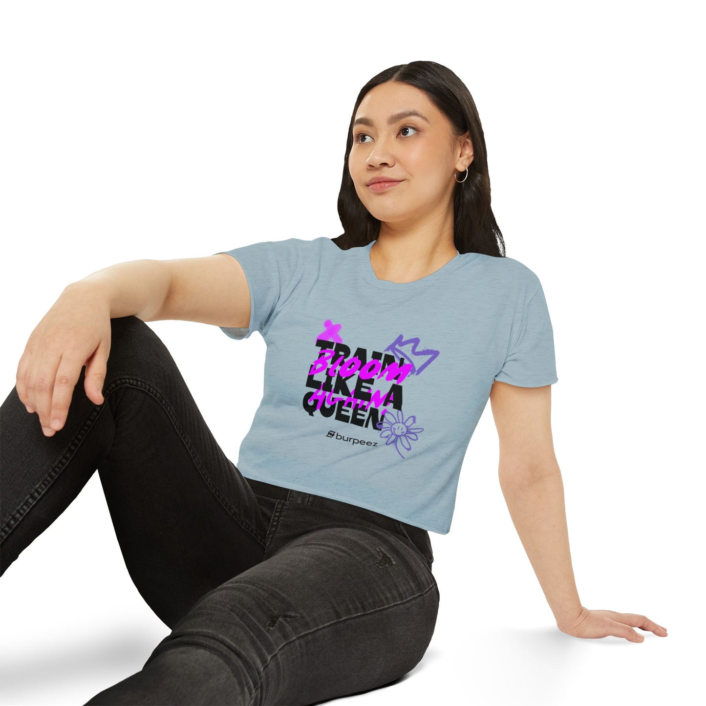 Crop top Femme “Train Like a Queen”