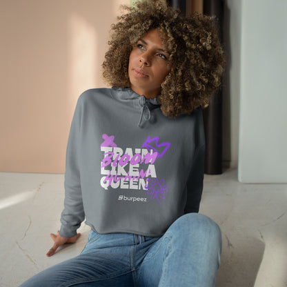 Crop hoodie Femme “Train Like a Queen”