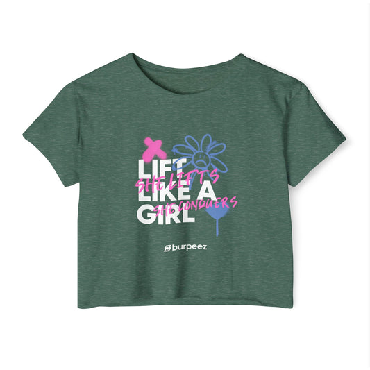 Crop top Femme “Lift Like a Girl”
