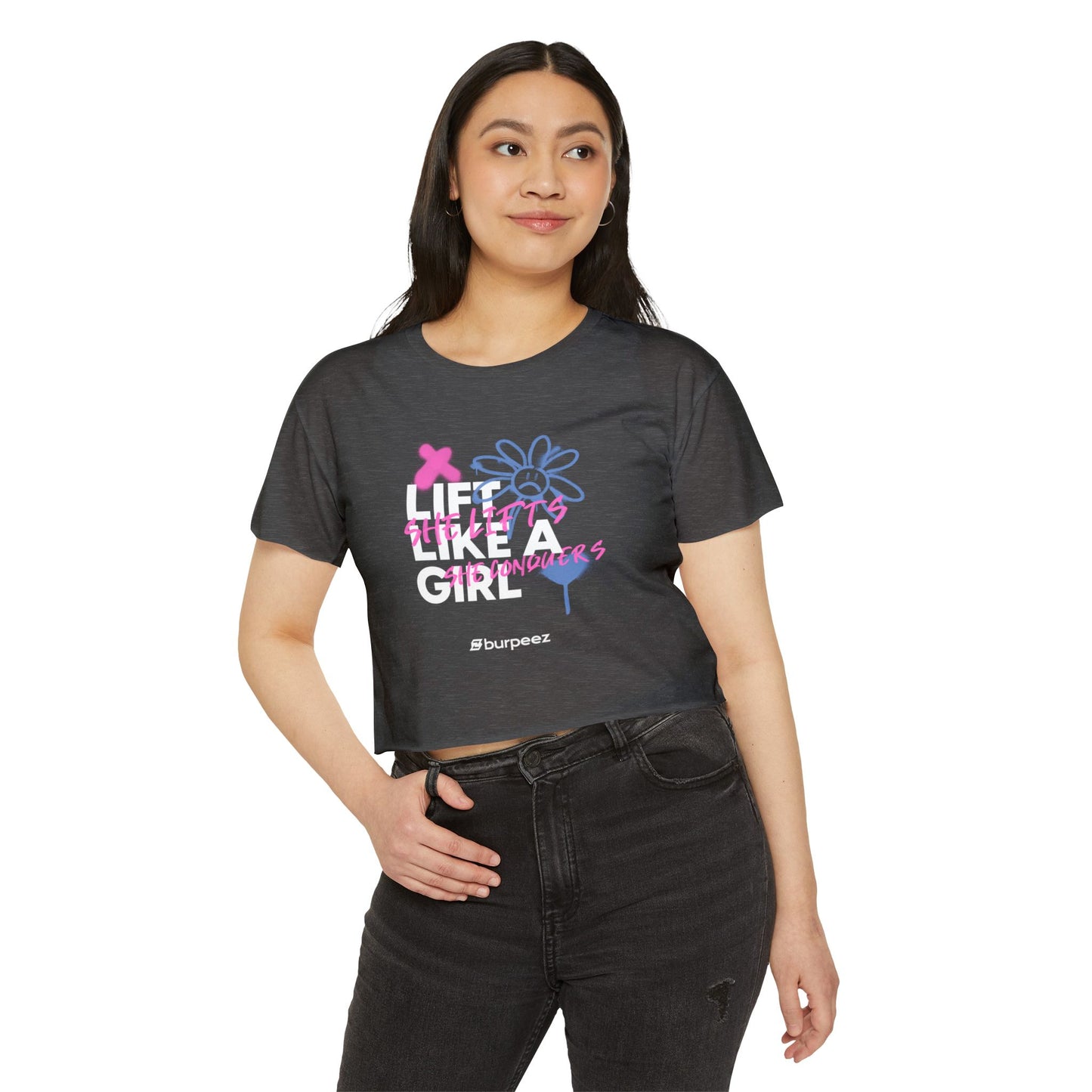 Crop top Femme “Lift Like a Girl”