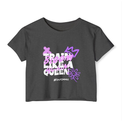 Crop top Femme “Train Like a Queen”