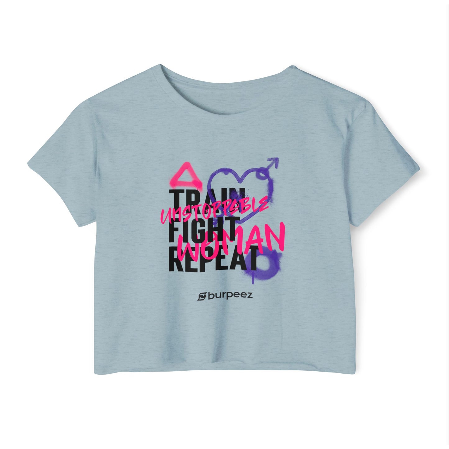 Crop top Femme “Train Fight Repeat”