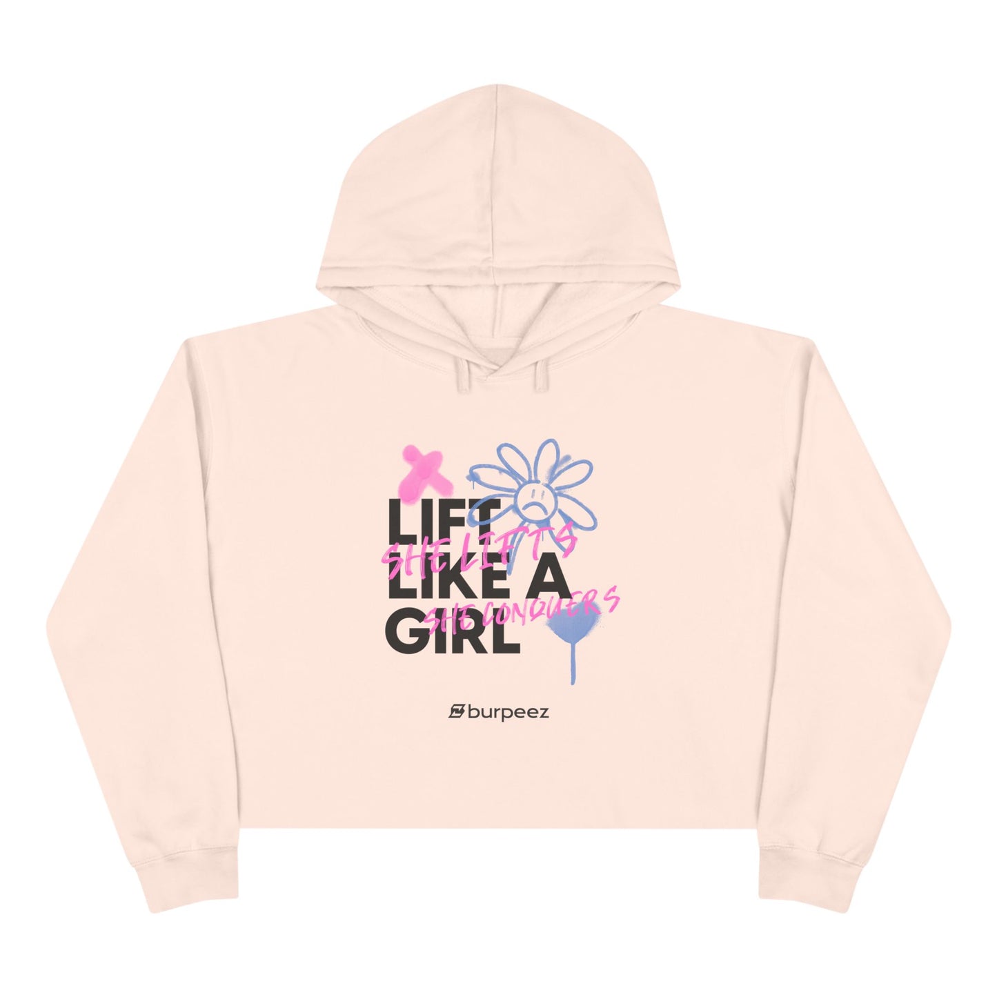 Crop Hoodie Femme "Lift Like A Girl"