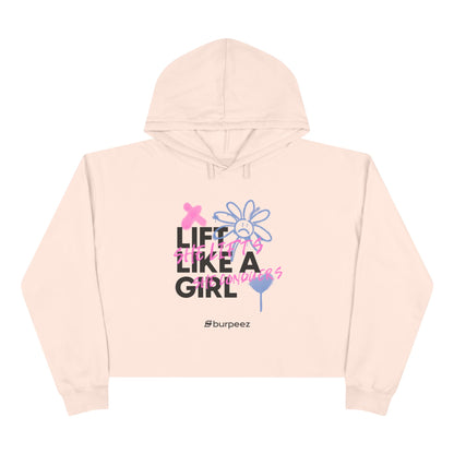 Crop Hoodie Femme "Lift Like A Girl"