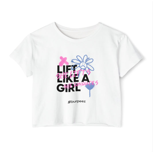 Crop top Femme “Lift Like a Girl”