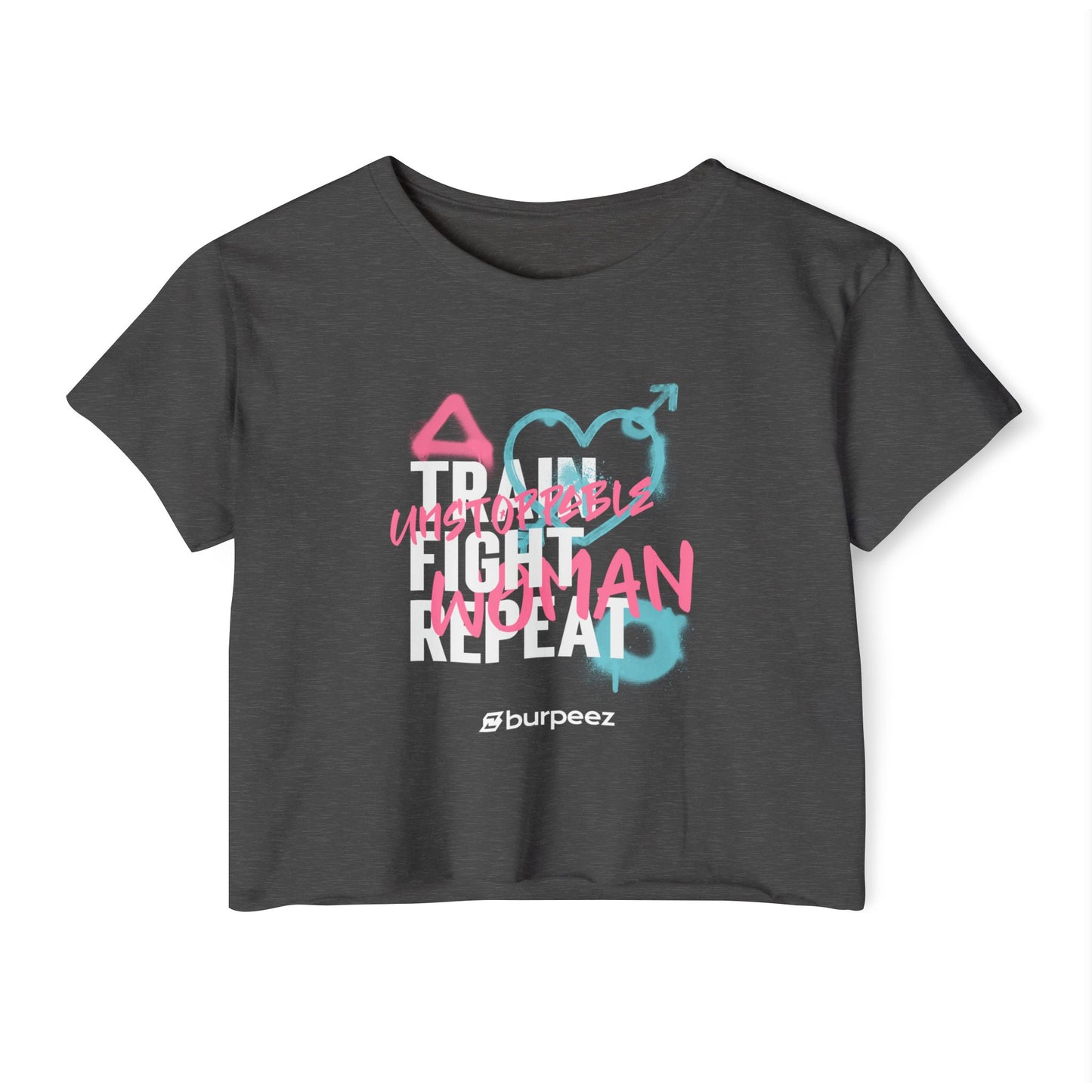 Crop top Femme “Train Fight Repeat”