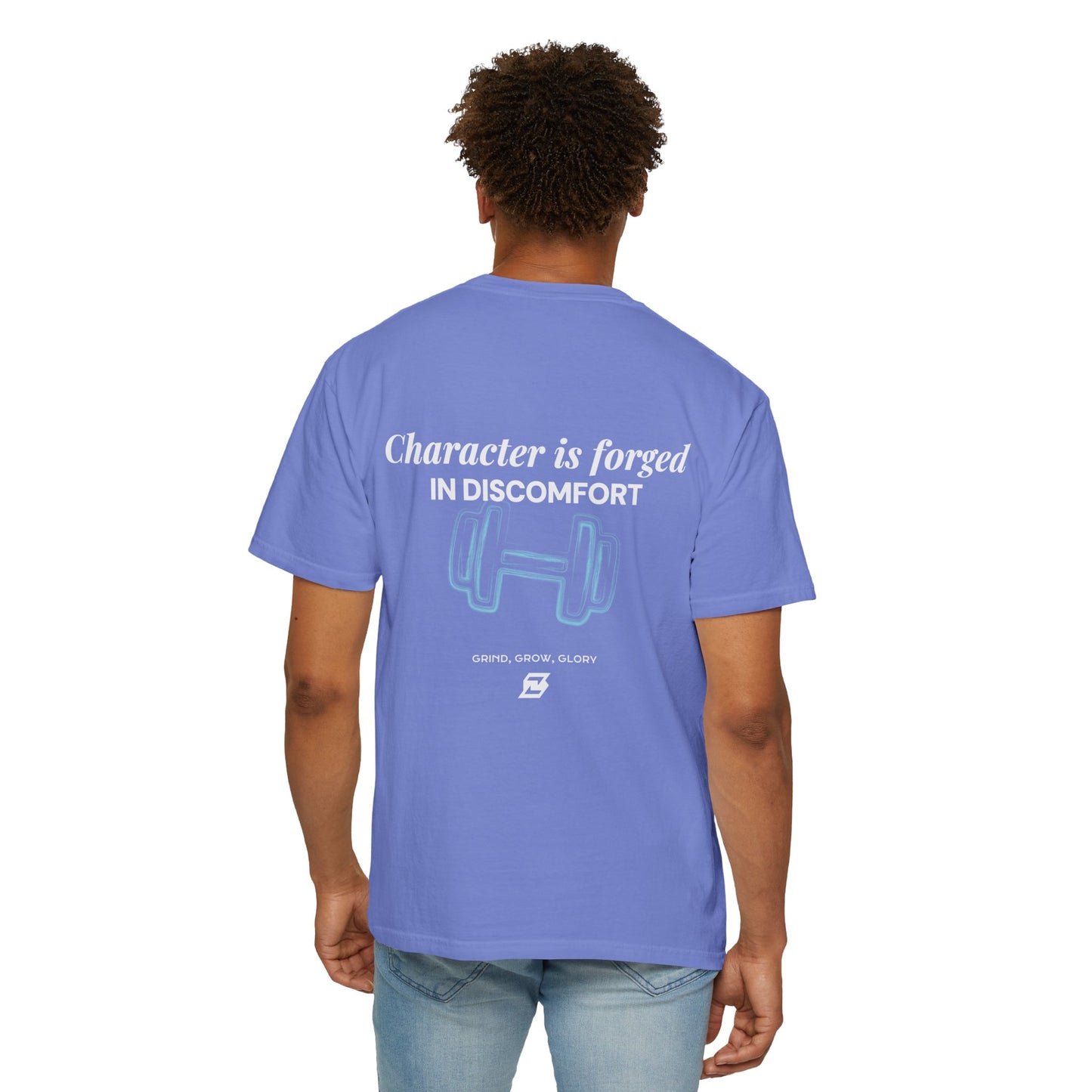T-shirt unisex Design « Character is forged in discomfort »