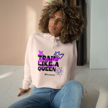 Crop hoodie Femme “Train Like a Queen”