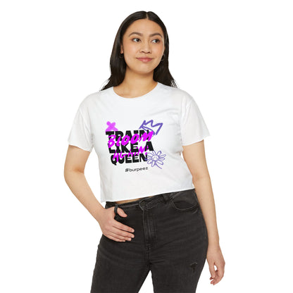 Crop top Femme “Train Like a Queen”
