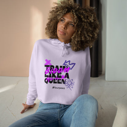 Crop hoodie Femme “Train Like a Queen”