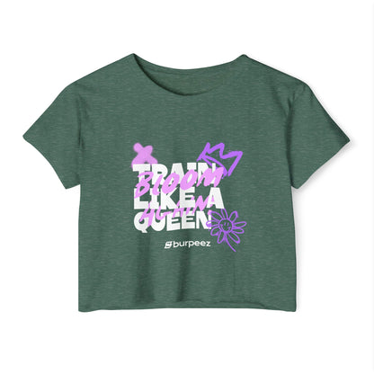Crop top Femme “Train Like a Queen”