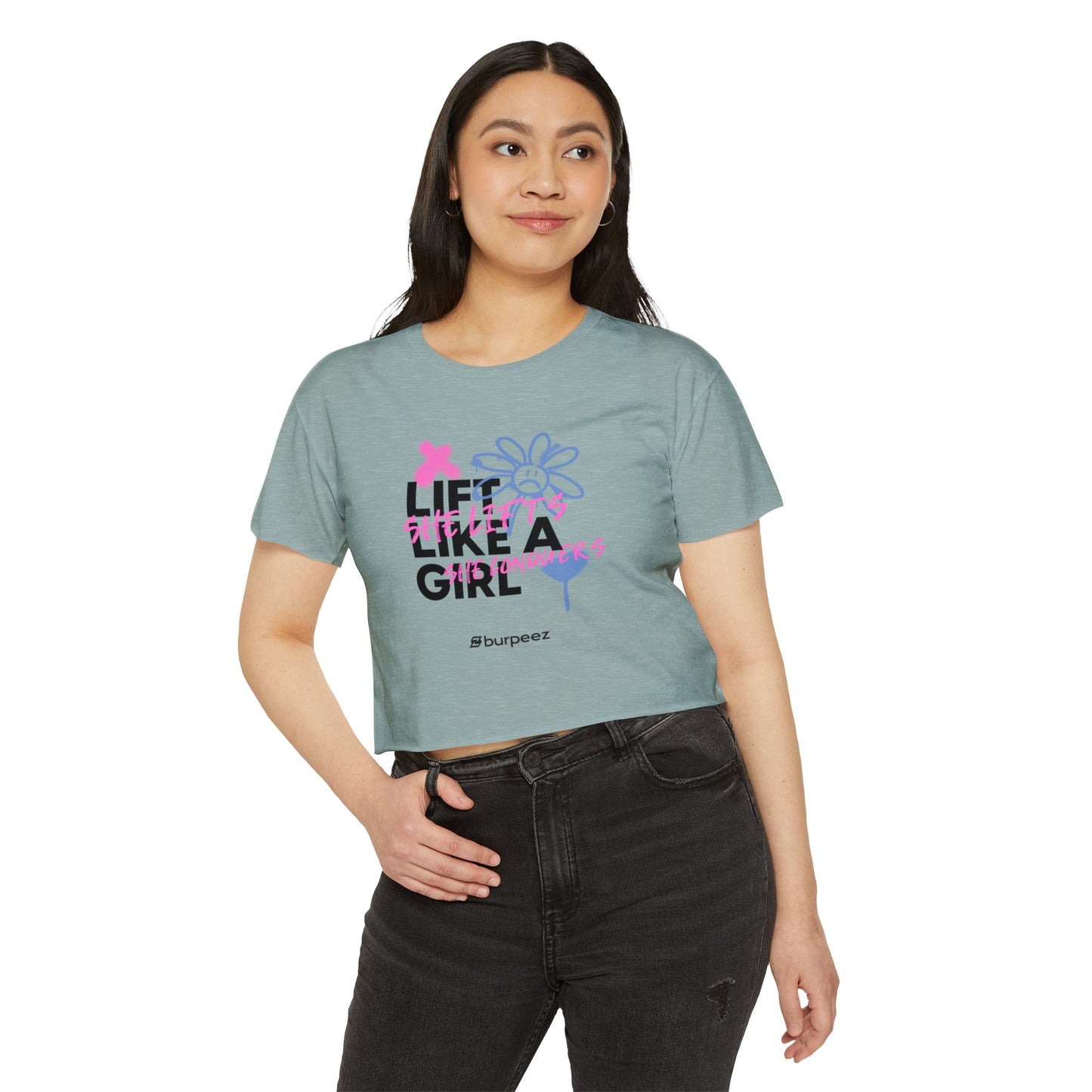 Crop top Femme “Lift Like a Girl”