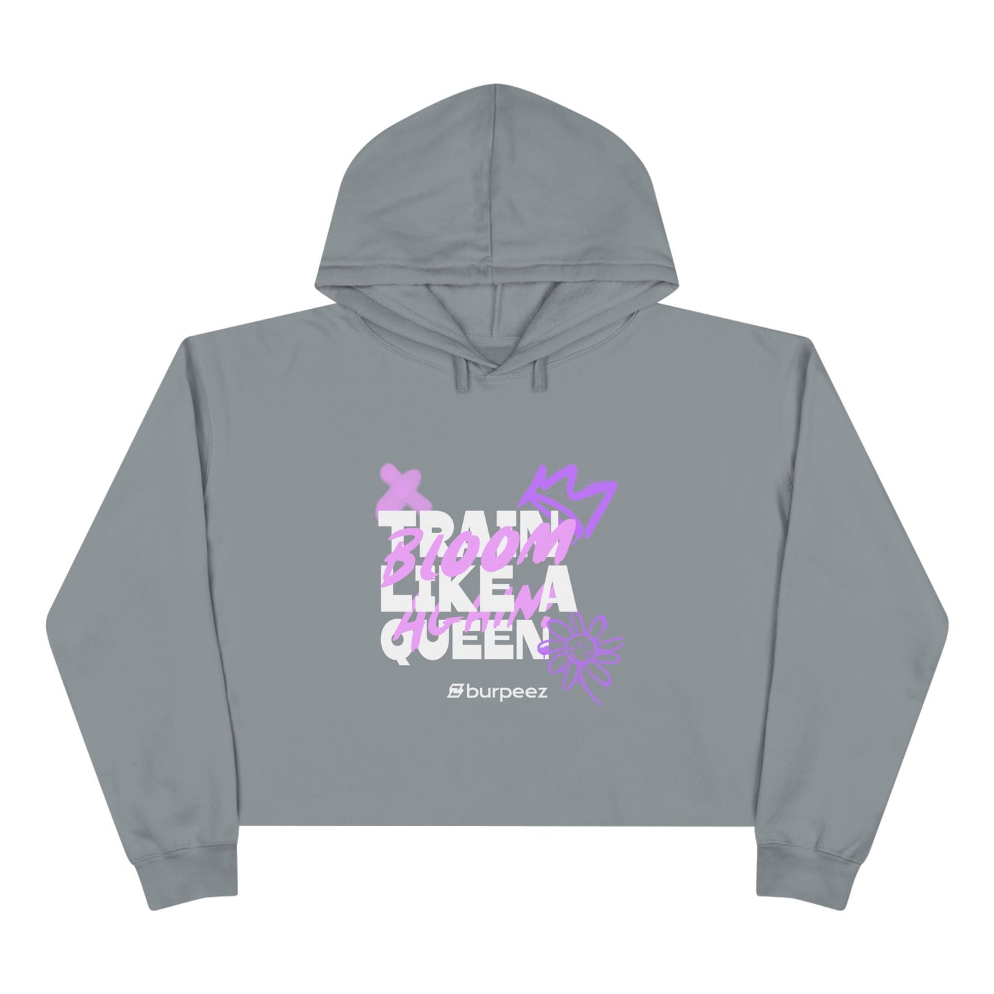Crop hoodie Femme “Train Like a Queen”