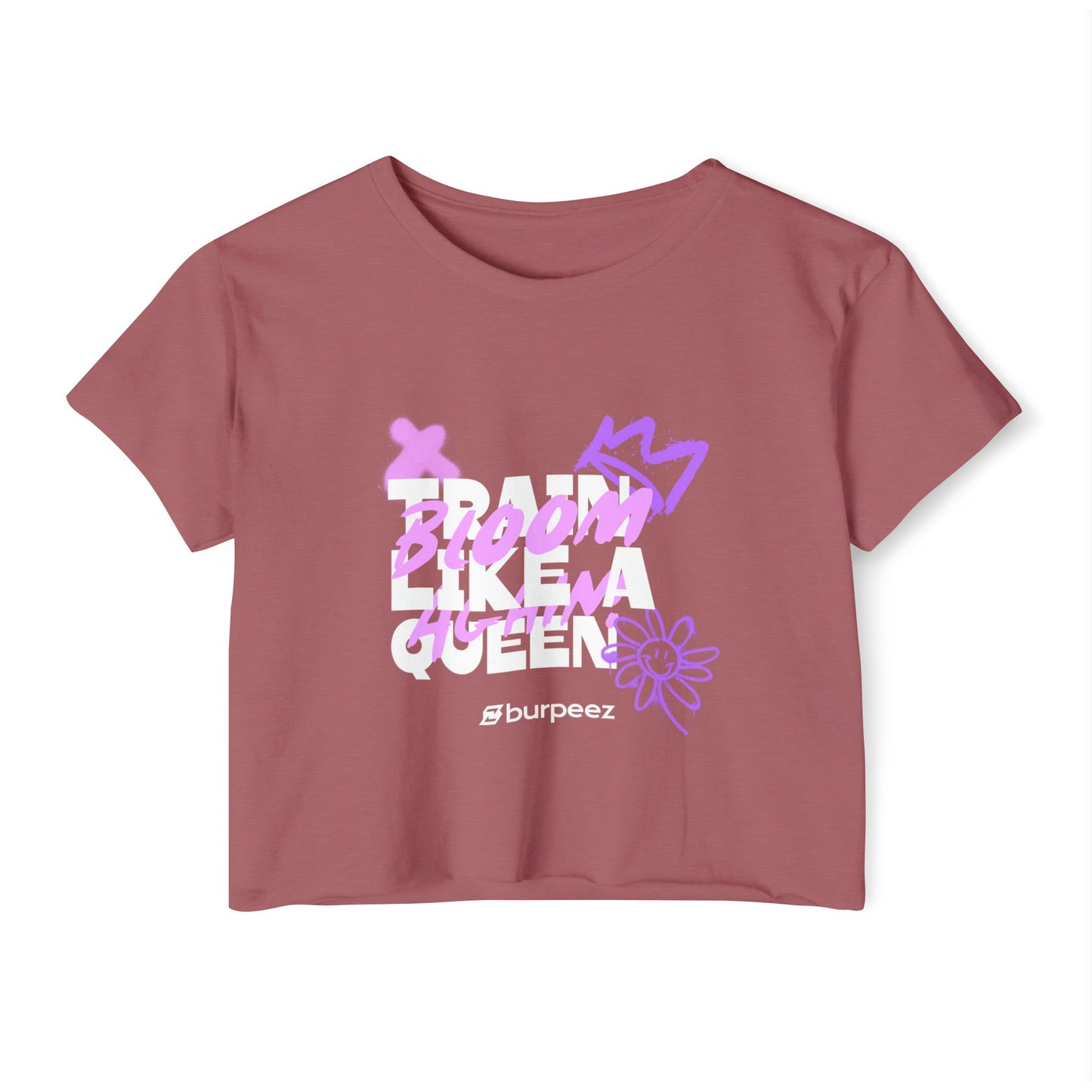 Crop top Femme “Train Like a Queen”