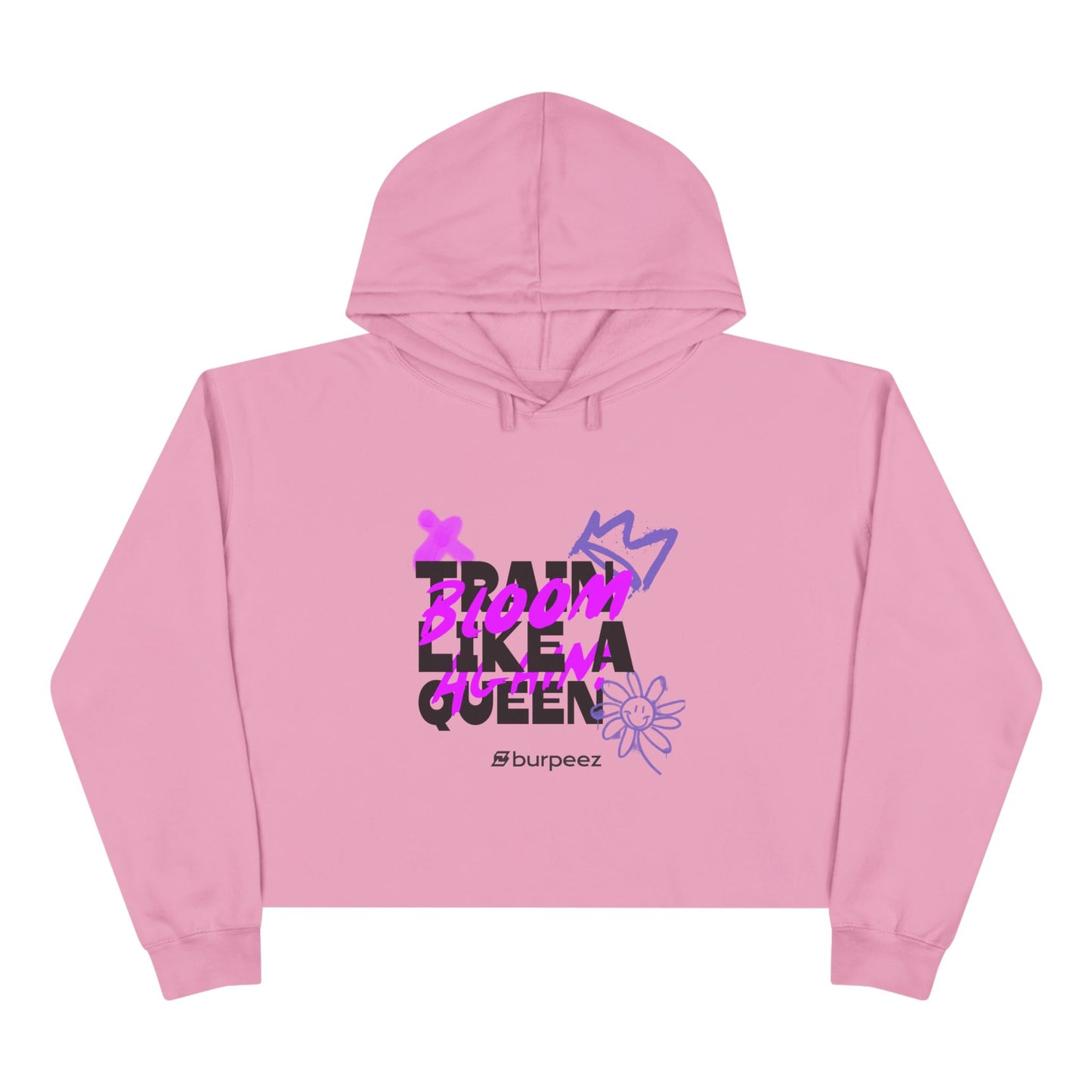 Crop hoodie Femme “Train Like a Queen”