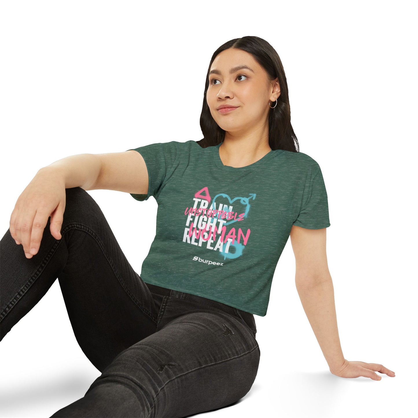 Crop top Femme “Train Fight Repeat”