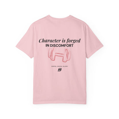 T-shirt unisex Design « Character is forged in discomfort »