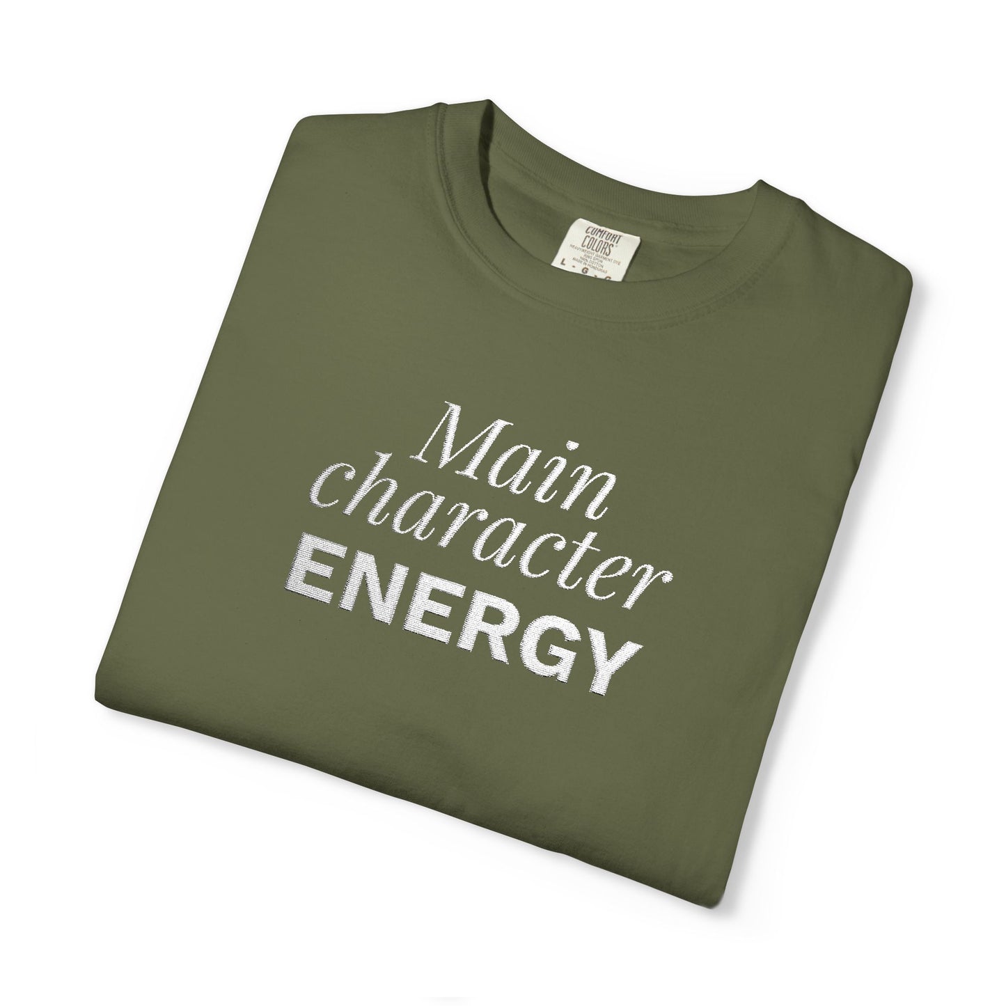 T-shirt unisex brodé « Main Character Energy »