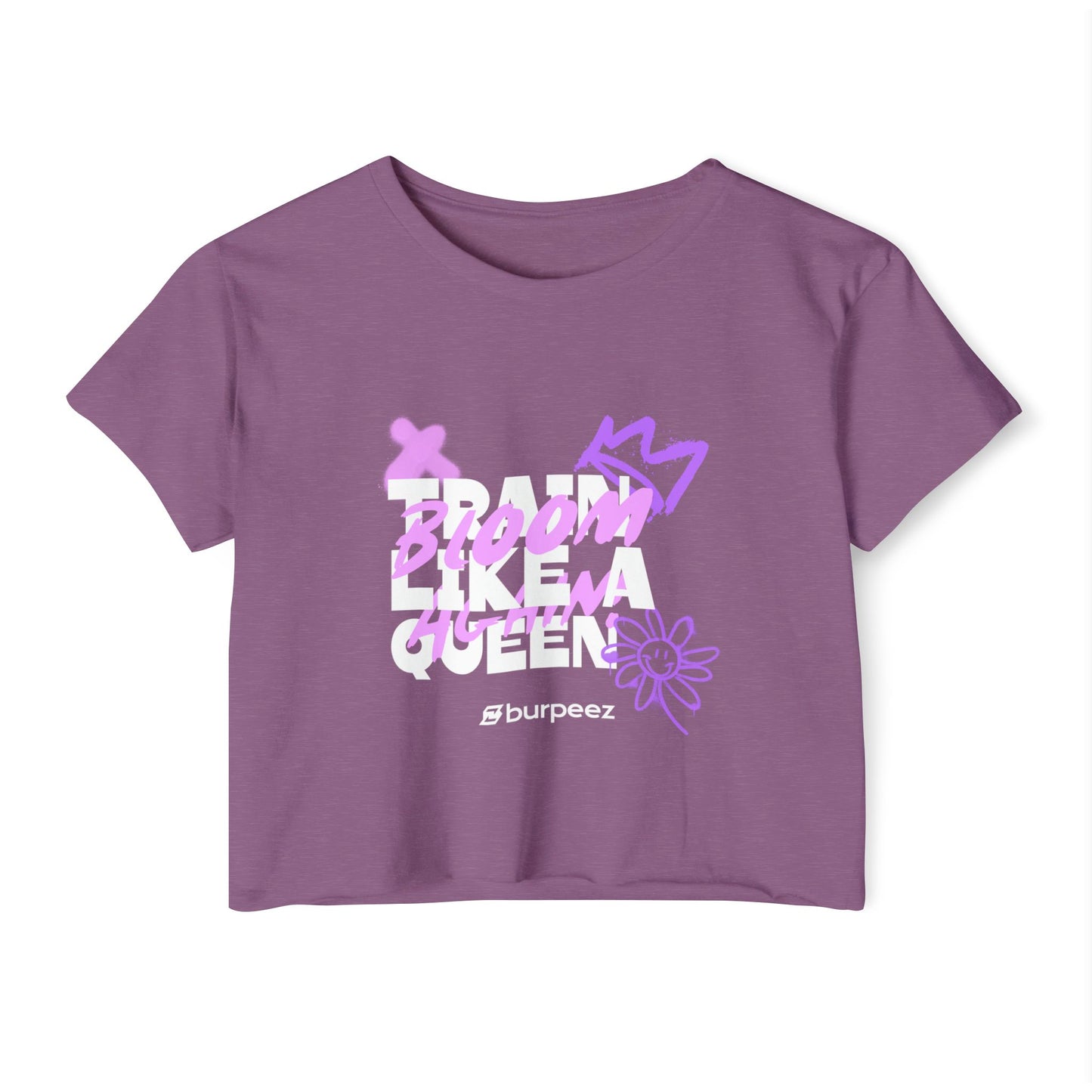 Crop top Femme “Train Like a Queen”