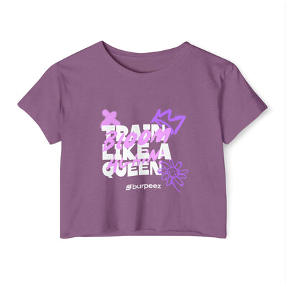 Crop top Femme “Train Like a Queen”