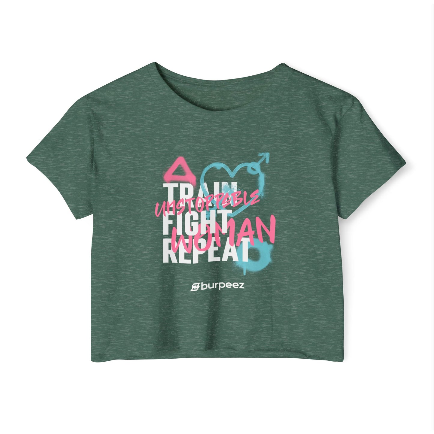 Crop top Femme “Train Fight Repeat”