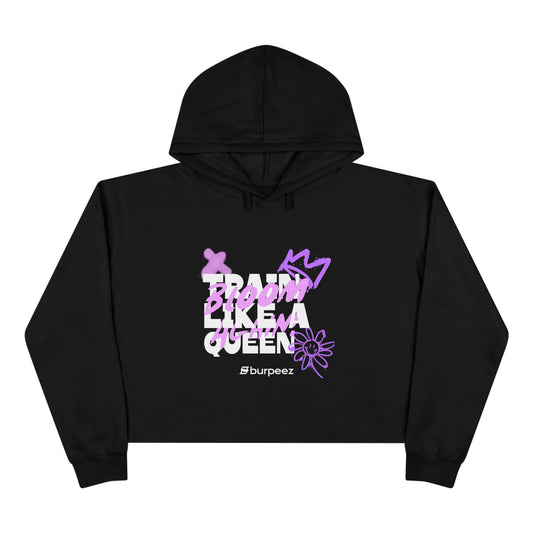Crop hoodie Femme “Train Like a Queen”