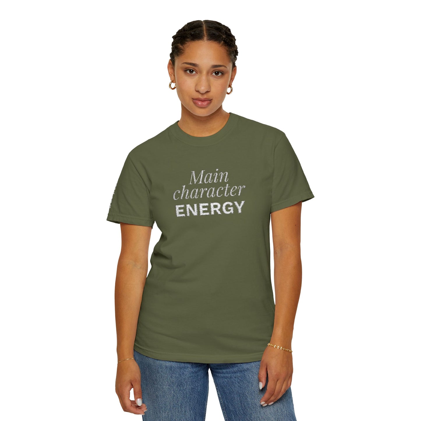 T-shirt unisex brodé « Main Character Energy »