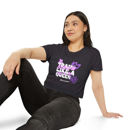 Crop top Femme “Train Like a Queen”