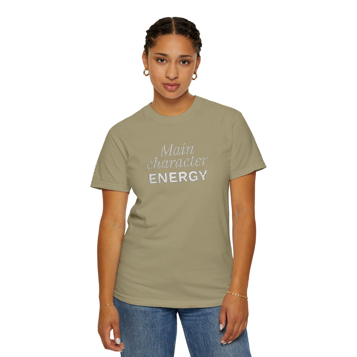 T-shirt unisex brodé « Main Character Energy »