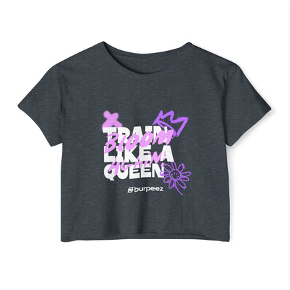 Crop top Femme “Train Like a Queen”