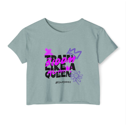 Crop top Femme “Train Like a Queen”