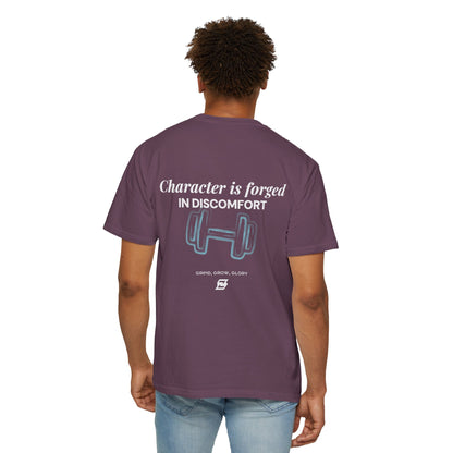 T-shirt unisex Design « Character is forged in discomfort »