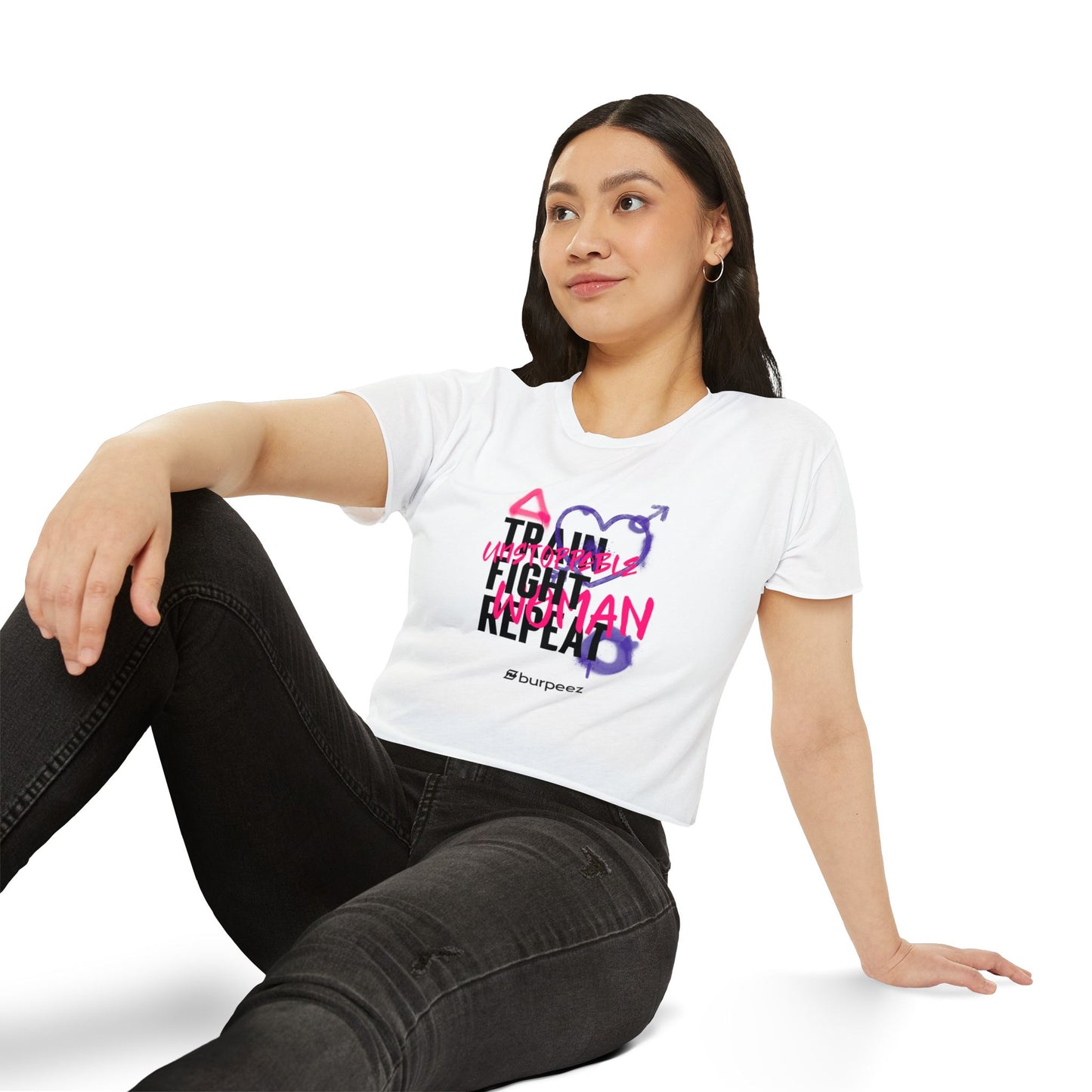 Crop top Femme “Train Fight Repeat”