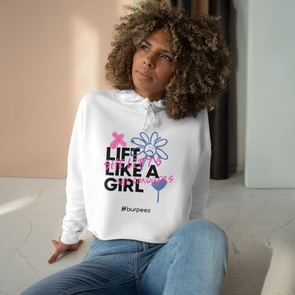 Crop Hoodie Femme "Lift Like A Girl"