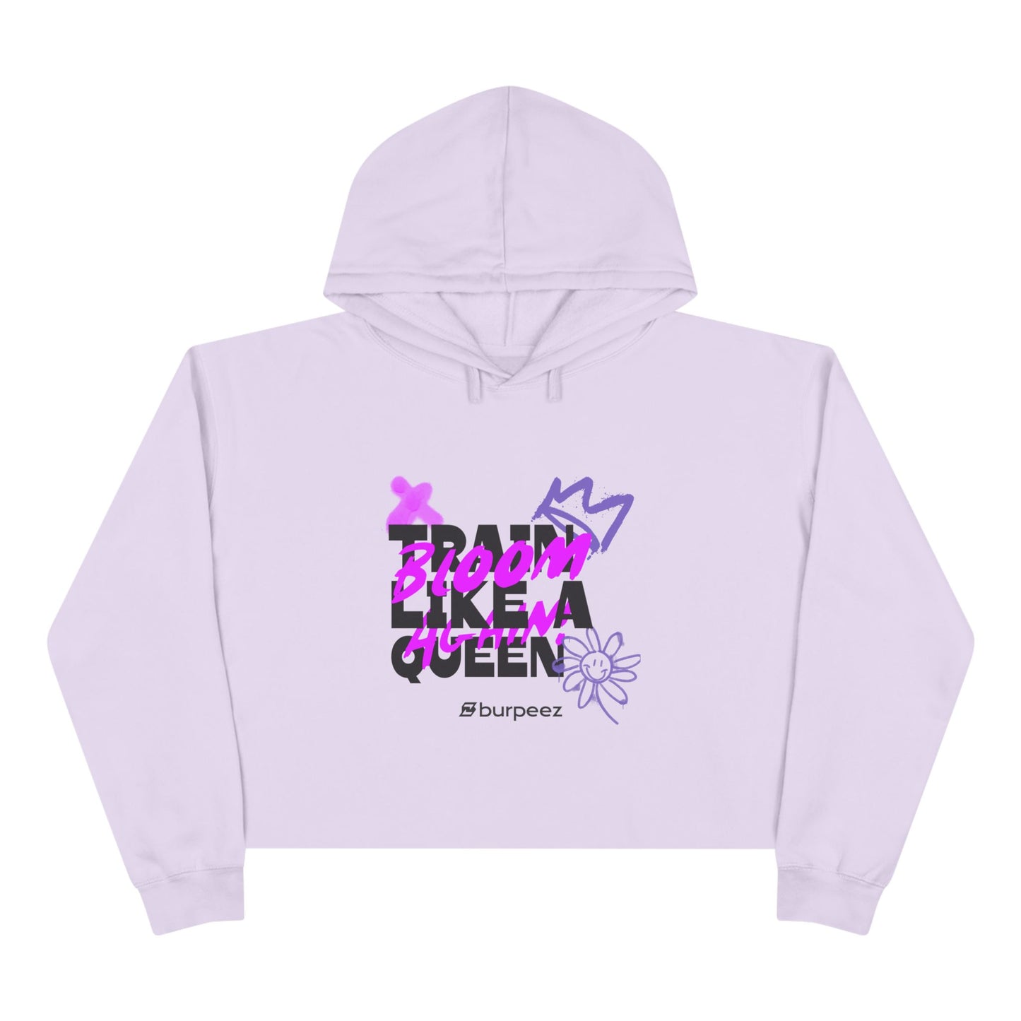 Crop hoodie Femme “Train Like a Queen”