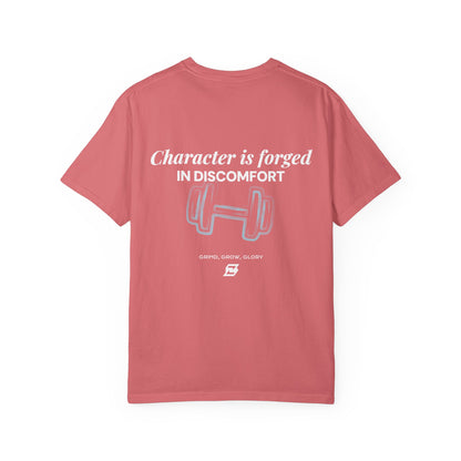 T-shirt unisex Design « Character is forged in discomfort »