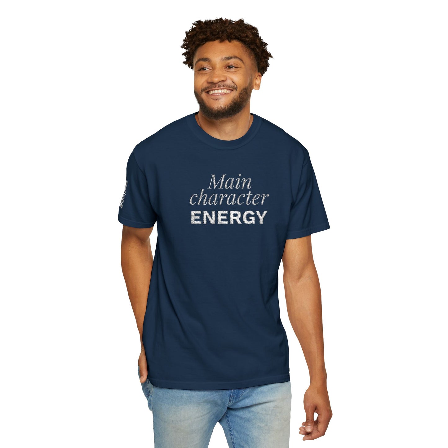 T-shirt unisex brodé « Main Character Energy »