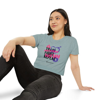 Crop top Femme “Train Fight Repeat”