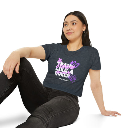 Crop top Femme “Train Like a Queen”