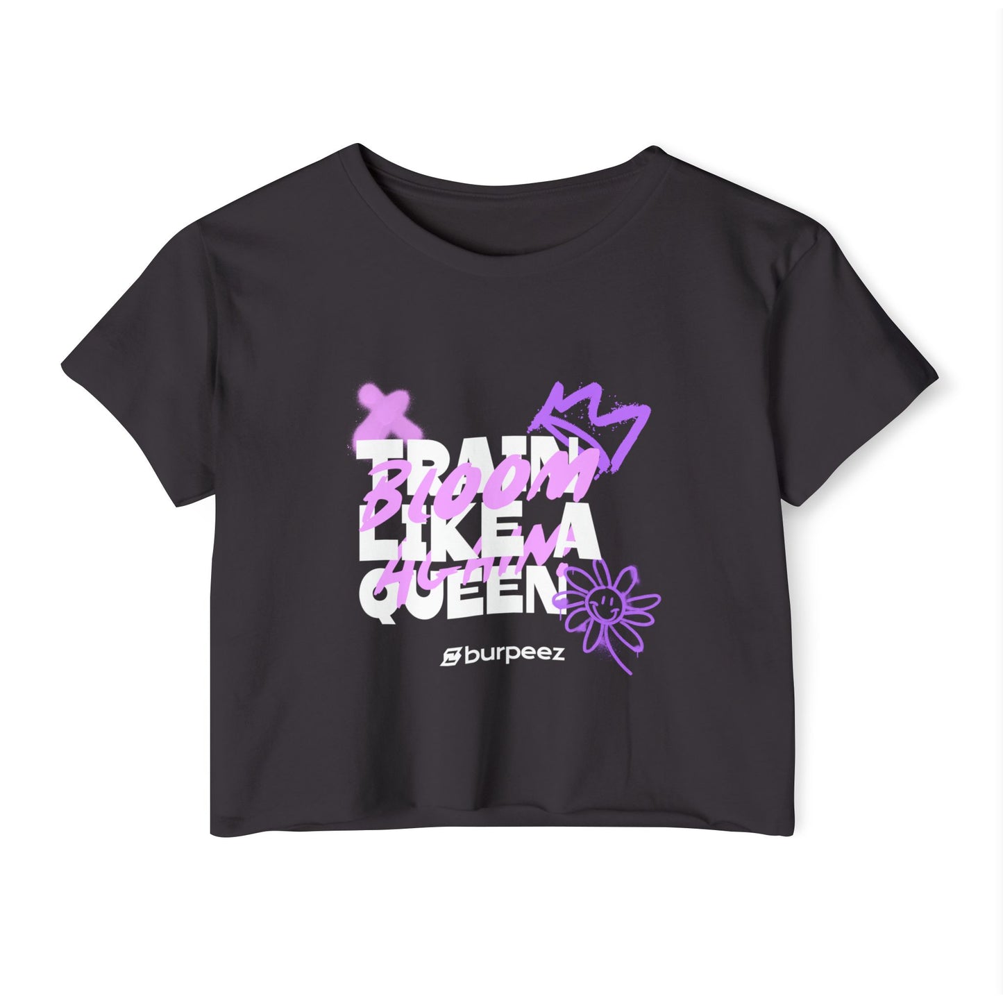 Crop top Femme “Train Like a Queen”
