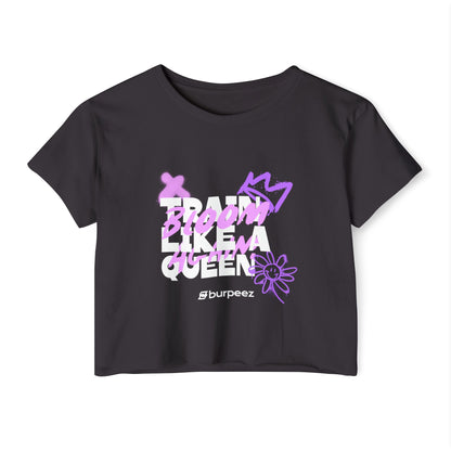 Crop top Femme “Train Like a Queen”
