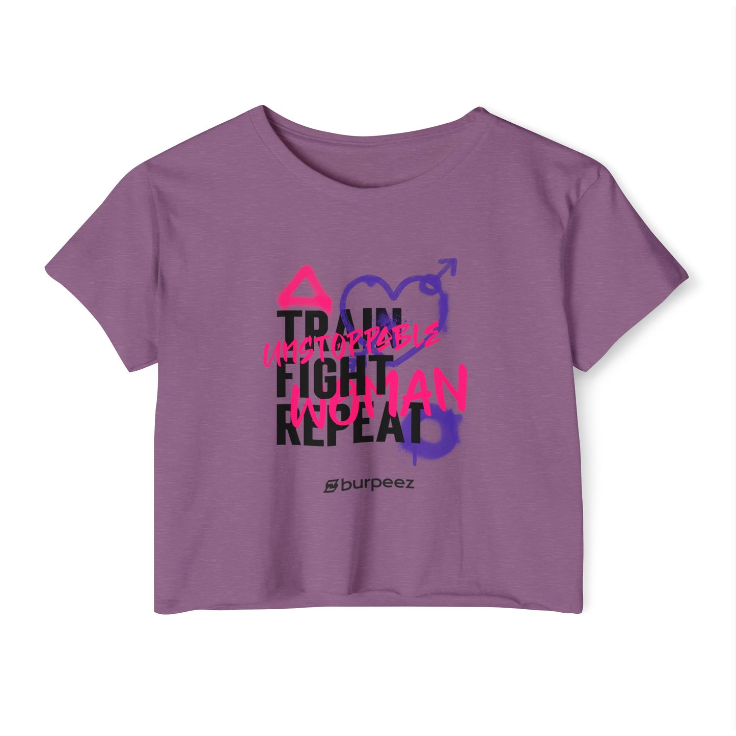 Crop top Femme “Train Fight Repeat”