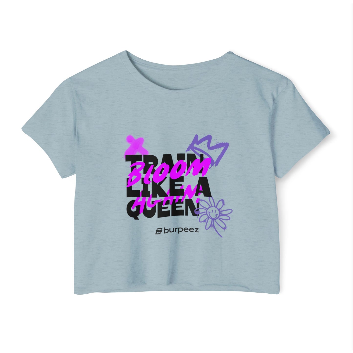 Crop top Femme “Train Like a Queen”