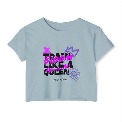 Crop top Femme “Train Like a Queen”