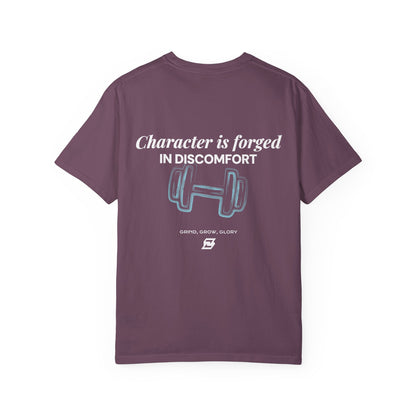 T-shirt unisex Design « Character is forged in discomfort »