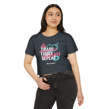 Crop top Femme “Train Fight Repeat”